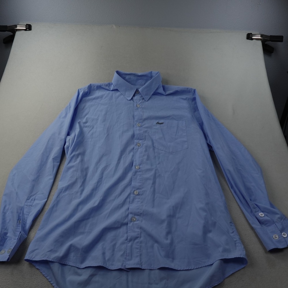 Dixxon D-Lux Bamboo Shirt Mens 2X Blue Long Sleeve Button Up Signature Series